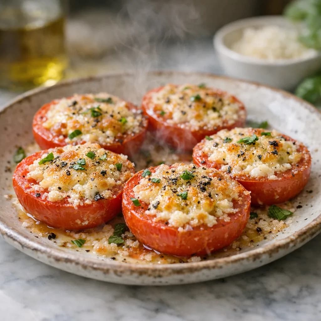 Vegetarian Baked Parmesan Tomatoes recipe