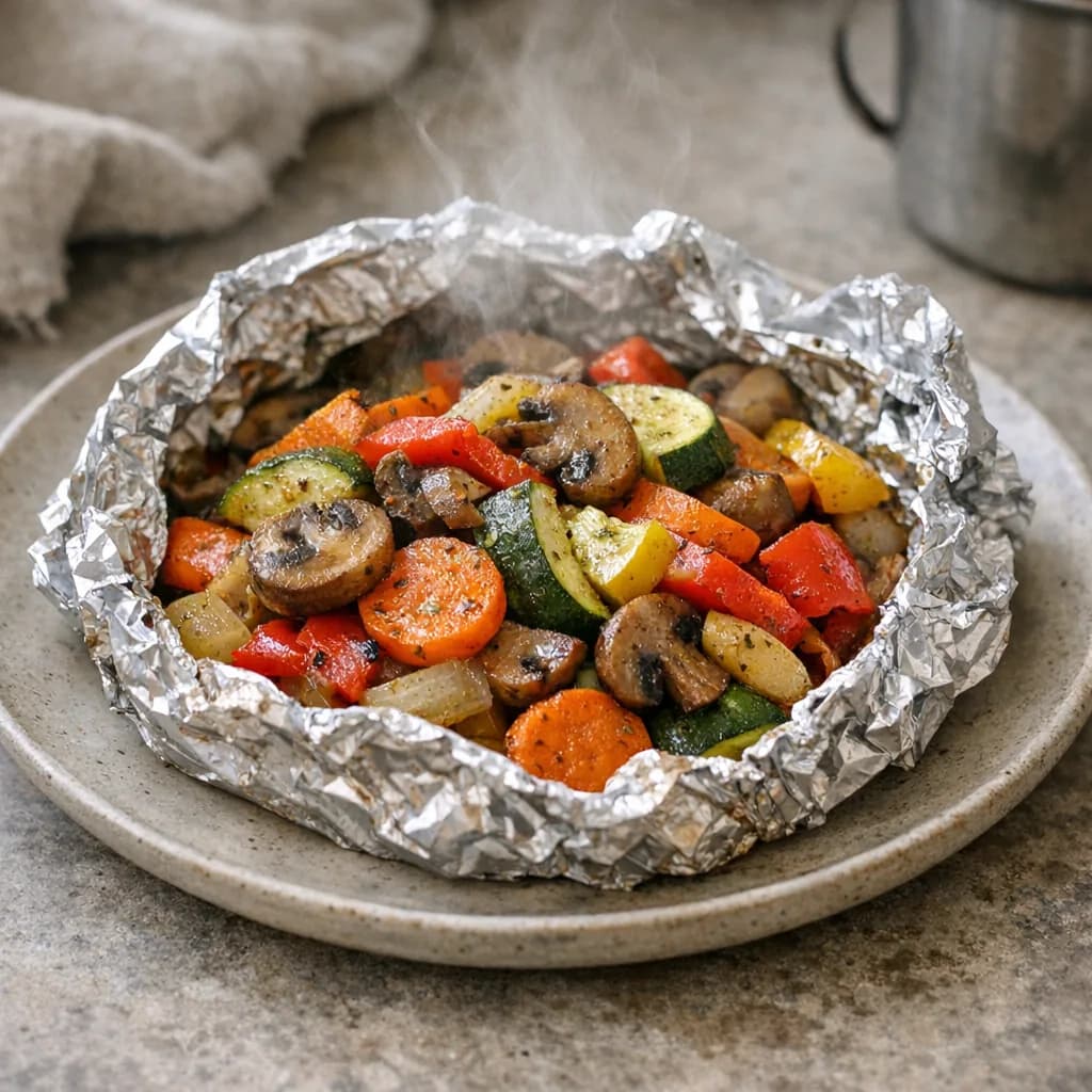 Vegetarian Campfire Dinner Packets recipe