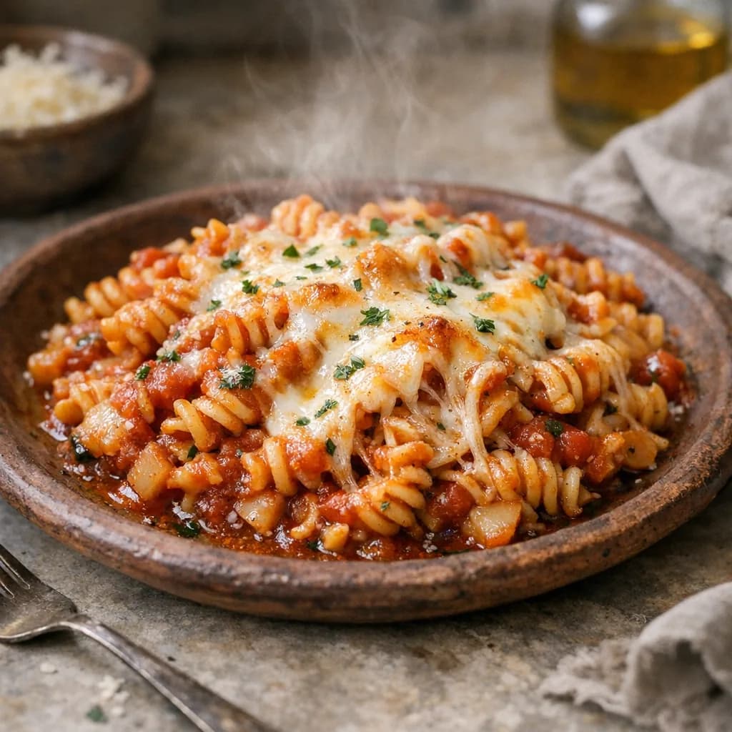 Vegetarian Cheesy Noodle Casserole recipe