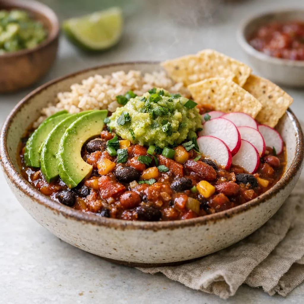 Vegetarian Chili Dinner Bowl recipe