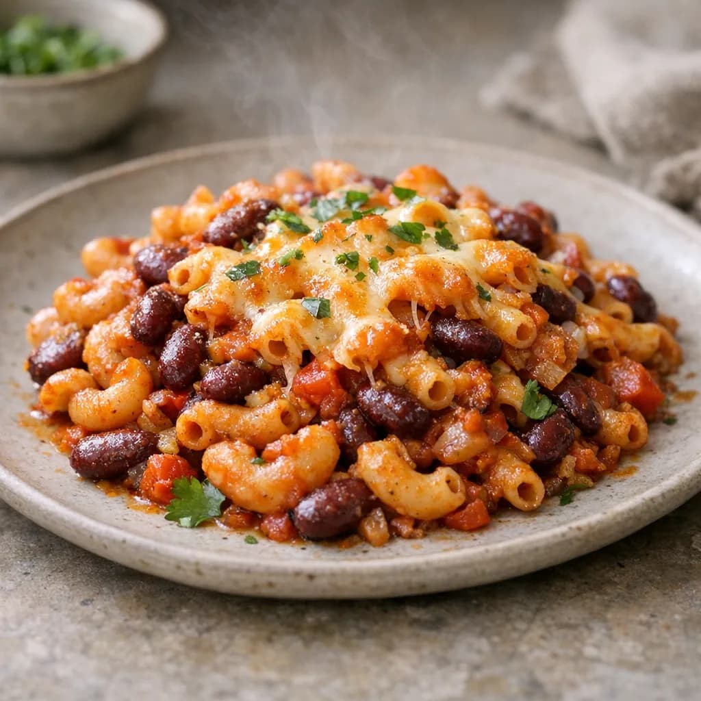 Vegetarian Chili Macaroni Bake recipe