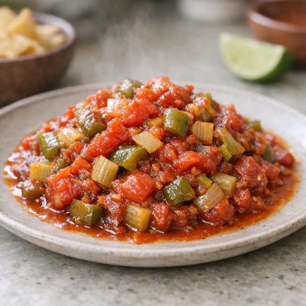 Vegetarian Chili Sauce with Celery and Peppers recipe