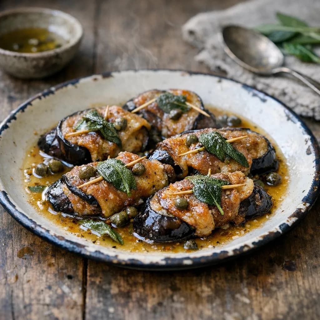 Vegetarian Eggplant Saltimbocca recipe
