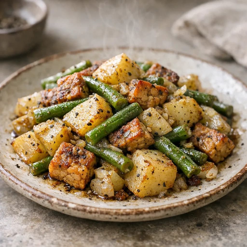 Vegetarian Green Bean and Potato Bake recipe