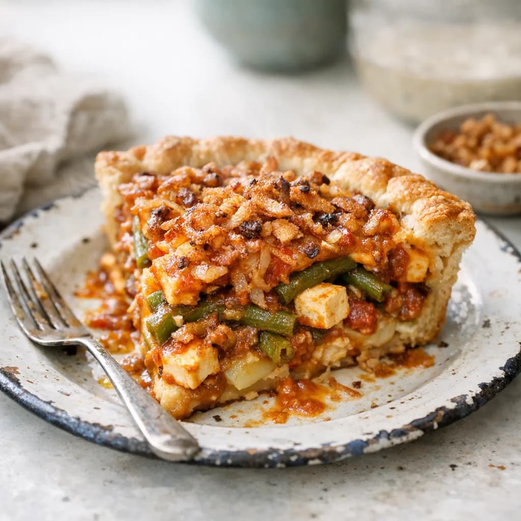Vegetarian Green Bean Casserole Pie recipe