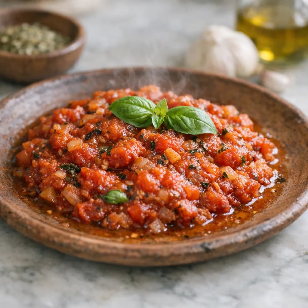 Vegetarian Homestyle Tomato Basil Sauce recipe