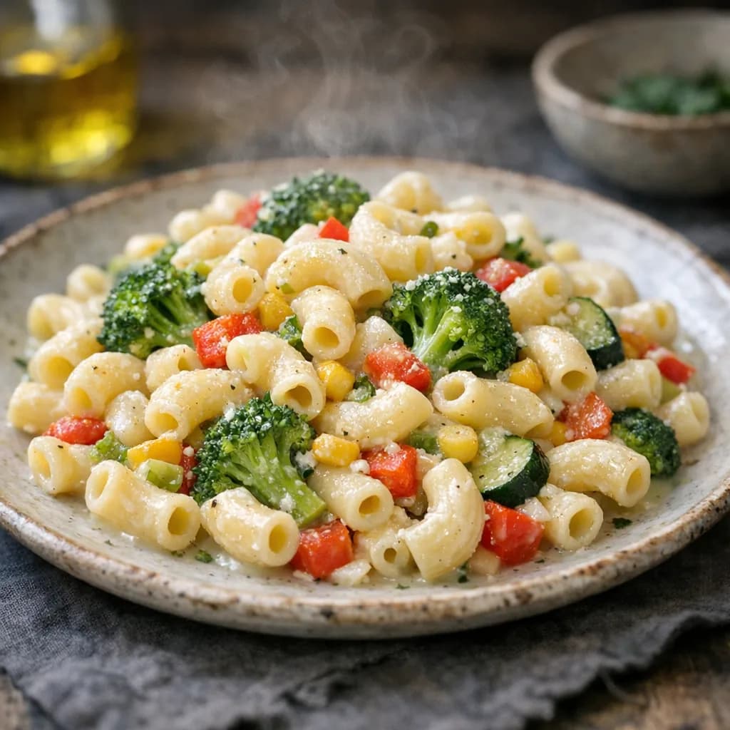 Vegetarian Macaroni with Veggies recipe