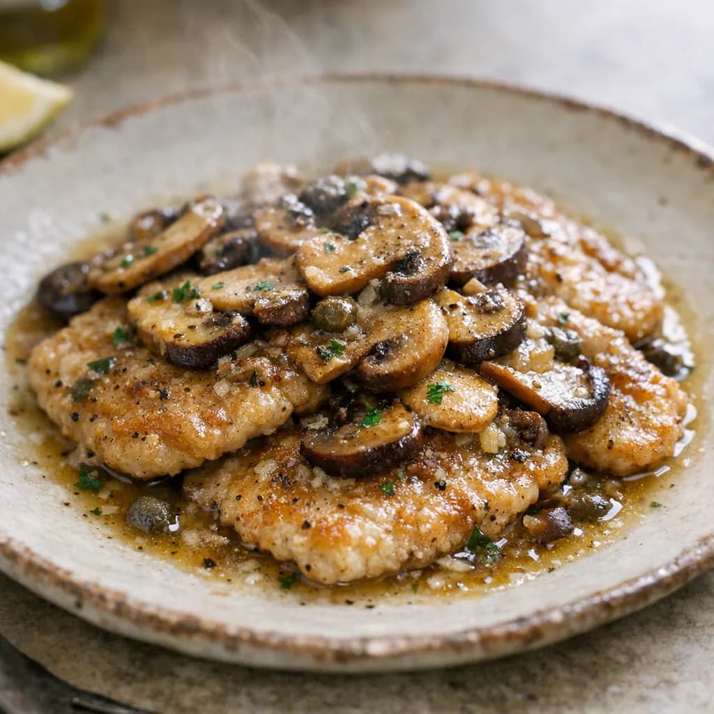 Vegetarian Mushroom Scalloppine recipe