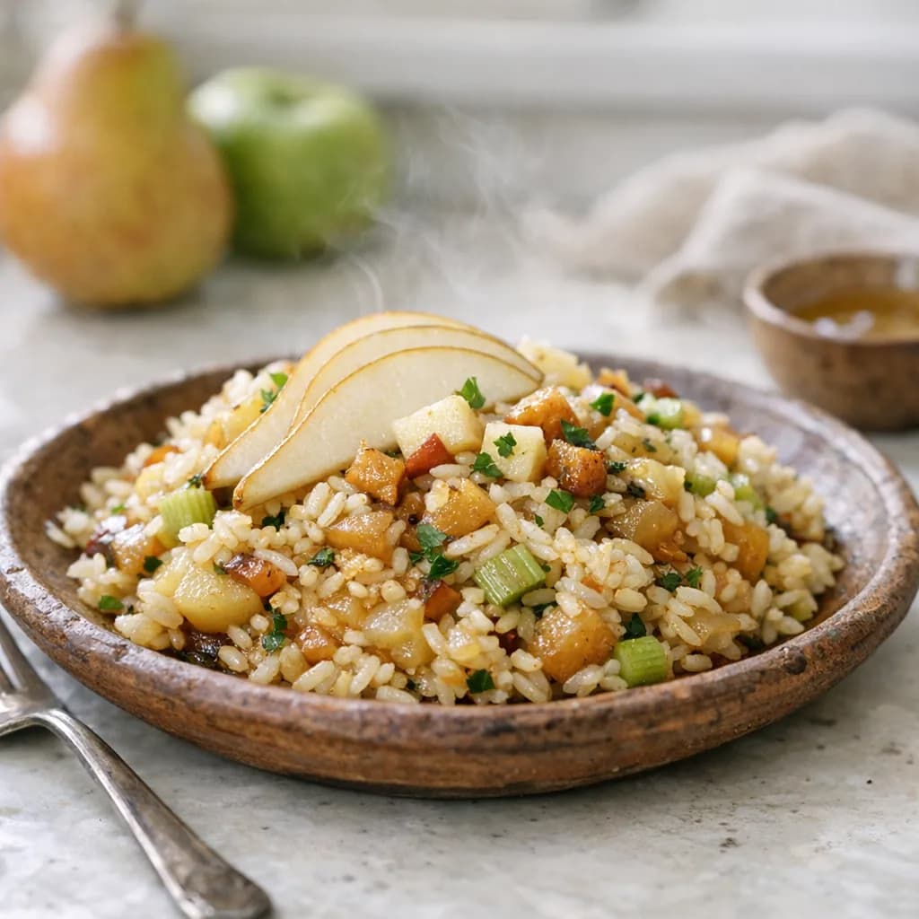 Vegetarian Normandy Rice Bowl recipe