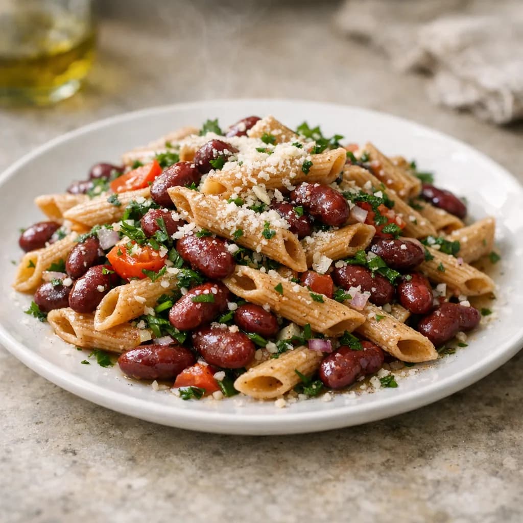 Vegetarian Pasta and Bean Dinner Salad recipe