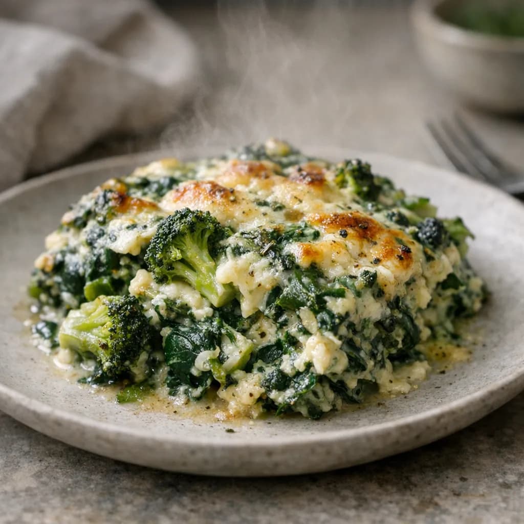 Vegetarian Spinach and Broccoli Bake recipe