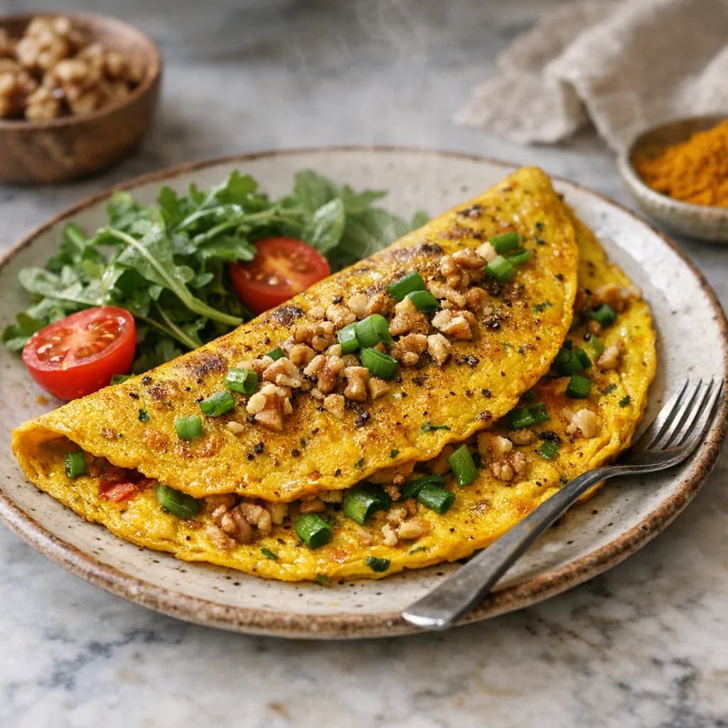 Walnut and Turmeric Dinner Omelette recipe