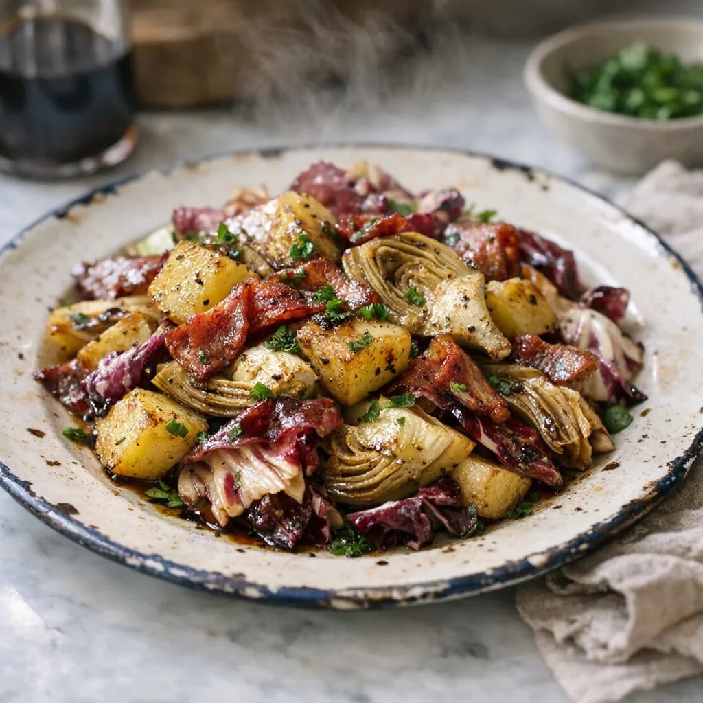 Warm Salad with Rocket Leaves and Potatoes recipe