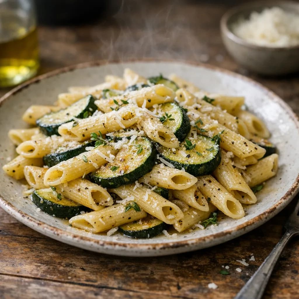 Zucchini and Parmesan Penne Dinner recipe