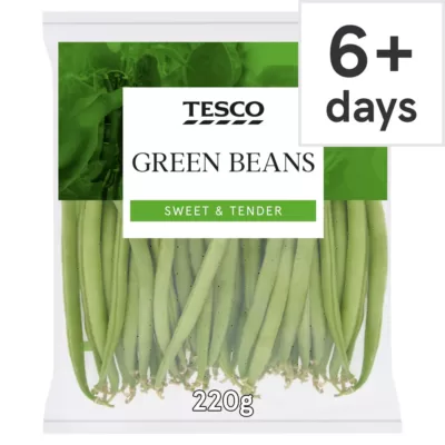 tesco green beans 220g
